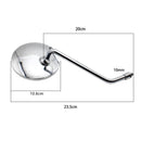 Pair Motorcycle Rear View Rearview Side Round Mirrors Universal 10mm Street Bike