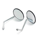 Pair Motorcycle Rear View Rearview Side Round Mirrors Universal 10mm Street Bike