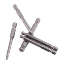 7pcs Set 2/2.5/3/4/5/6/8mm 65mm Magnetic Ball Screwdriver Bits 1/4 Hex Shank