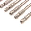 7pcs Set 2/2.5/3/4/5/6/8mm 65mm Magnetic Ball Screwdriver Bits 1/4 Hex Shank