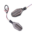 2x Motorcycle 12-LED Amber Turn Signal Indicator Lights 18-LED Red Brak EQZ