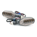 2x Motorcycle 12-LED Amber Turn Signal Indicator Lights 18-LED Red Brak EQZ