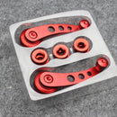 2Pcs Billet Aluminum Window Winder Black Car Crank Glass Handle Knob Universal
