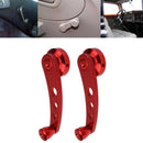 2Pcs Billet Aluminum Window Winder Black Car Crank Glass Handle Knob Universal