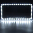 Universal 12V White 54 LED Light Car Front Rear Number License Plate Frame Cover