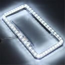 Universal 12V White 54 LED Car Front And Rear License Plate Frame Cover SUS