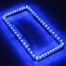 Universal 12V Blue 54 LED Light Car Front And Rear License Plate Cover FCA
