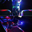 USB LED Car Atmosphere Lamp Interior Ceiling Ambient Colorful Light Projector