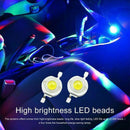 USB LED Car Atmosphere Lamp Interior Ceiling Ambient Colorful Light Projector