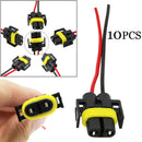 10x H11 H8 Headlight/Fog Light Female Adapter Harness Socket Wire Cord Connector