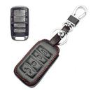 4-Buttons Leather Smart Key Chain Holder Cover For 13-18 KIA Cadenza K7  RJJ