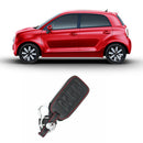 4-Buttons Leather Smart Key Chain Holder Cover For 13-18 KIA Cadenza K7  RJJ
