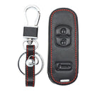 Leather Assesories 3 Buttons Key Cover Case Chain For Mazda 3 CX-5 CX-3 fdg IWN