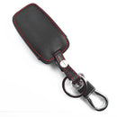 Black Leather Smart Remote 4 Buttons Key Chain Holder Cover Fob For Kia K5 HRH