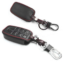 Black Leather Smart Remote 4 Buttons Key Chain Holder Cover Fob For Kia  YDC
