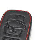 Car Leather 4-Buttons Key Chain Holder Cover Case For HYQ14AHC Subaru QGS