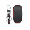 Car Leather 4-Buttons Key Chain Holder Cover Case For HYQ14AHC Subaru QGS