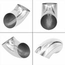 2.5" Stainless Steel 90 Degree Curved 63 Mm Elbow Exhaust Pipe Replacement New