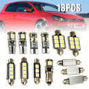 13pcs White Car Interior LED Light Bulbs Kit Fit For MK6 2010-2015 fdg VQE