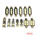 13pcs White Car Interior LED Light Bulbs Kit Fit For MK6 2010-2015 fdg VQE HDG