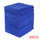 50 X Microfiber Cleaning Cloth Blue Towel Set For Car Polishing Auto Detai FKU