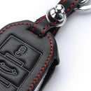 Fold Leather Keys Chain Ring Cases Buckle For Peugeot 508 New 308 Citro QTH