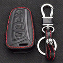 Black Red 4 Buttons Remote Key Chain Cover Case Fob Parts For Hyundai Azer EIW