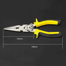 Nonslip Handle Needle Long Nose Cutter Pliers 7 Inch Yellow HPC-60-63 Degrees