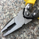 Nonslip Handle Needle Long Nose Cutter Pliers 7 Inch Yellow HPC-60-63 Degrees
