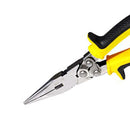 Nonslip Handle Needle Long Nose Cutter Pliers 7 Inch Yellow HPC-60-63 Degrees