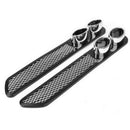 2*Car Simulation Grid Chrome Exhaust Tail Pipe Rear Bumper Fender Decor Exterior
