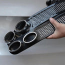 2*Car Simulation Grid Chrome Exhaust Tail Pipe Rear Bumper Fender Decor Ex OVI