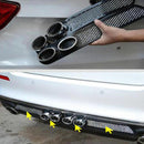 2*Car Simulation Grid Chrome Exhaust Tail Pipe Rear Bumper Fender Decor  URP