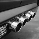 2*Car Simulation Grid Chrome Exhaust Tail Pipe Rear Bumper Fender Decor Ex OVI