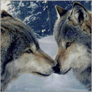 DIY Handmade Romantic Lover Wolf Cross Stitch Embroidery Kit Home Wall Art Decor