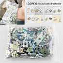 U-Type Mixed 100pcs Metal Car Accessories Vehicle Door Panel Screw Faste UXL