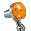 4x Chrome Universal Motorcycle Turn Signal Indicator Amber Blinker Ligh PFI