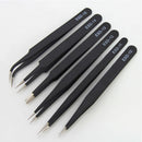 6pcs ESD Safe Anti-Static Stainless Steel Tweezers Set Maintenance Repair Tools