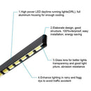 2x Super Bright 7030 14LED SMD Car Day Running Light Strip DRL Fog Lamp N YCO