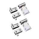 Stainless steel Pair Glass Clamp Door Pivot Hinge Set for 5-8mm 2 pairs
