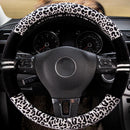 Leopard Print Plush Car SUV Steer Wheel Cover Decoration 15''/38cm Uni QQV