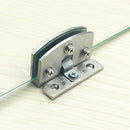 Thickness Wall Mounted Zinc Alloy Glass Door Hinges Clamps Screws 8-10mm