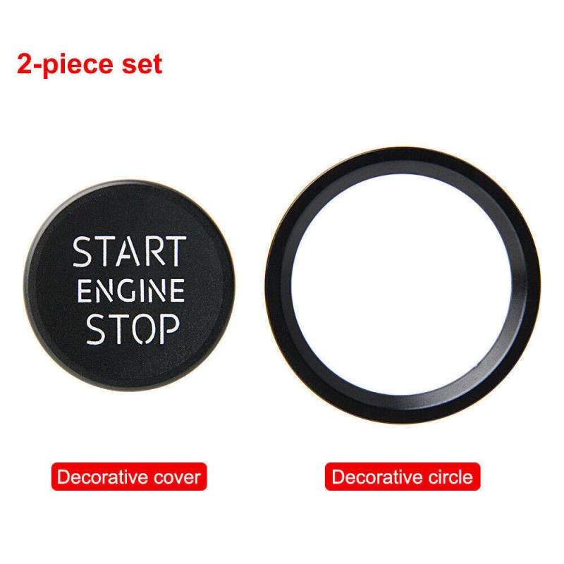 Start Stop Engine Push Button Switch Cover Fit Audi A4 A6 Q5 Q7 A5 A7 A8 BLACK