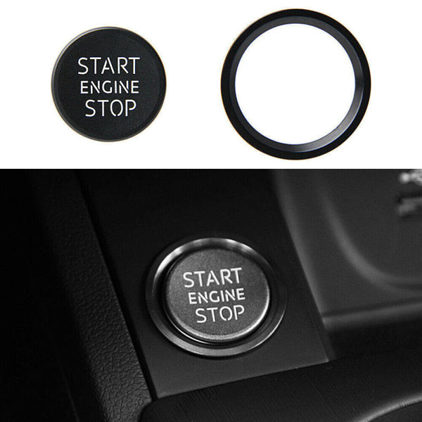Start Stop Engine Push Button Switch Cover Fit Audi A4 A6 Q5 Q7 A5 A7 A8 BLACK