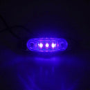 4x Waterproof Blue 3LED Side Marker Lights for Trailer Truck Van Boat  LTB