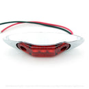 4Pcs 3LED Truck Trailer Side Marker Indicators Light Clearance Lamp Red 12V-24V