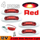 4Pcs 3LED Truck Trailer Side Marker Indicators Light Clearance Lamp Red LKO