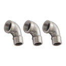 3x Female x Male street Elbow Threaded Pipe Fitting Stainless Steel 201 zxc