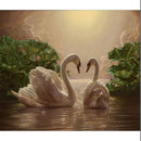 20"*16" Canvas Double Swan Paint By Numbers Artist Acrylic Painting Kit Home Dec