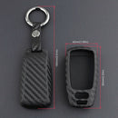 Matte Carbon Fiber Look Smart Car Key Case Holder Protector For Audi Access vc